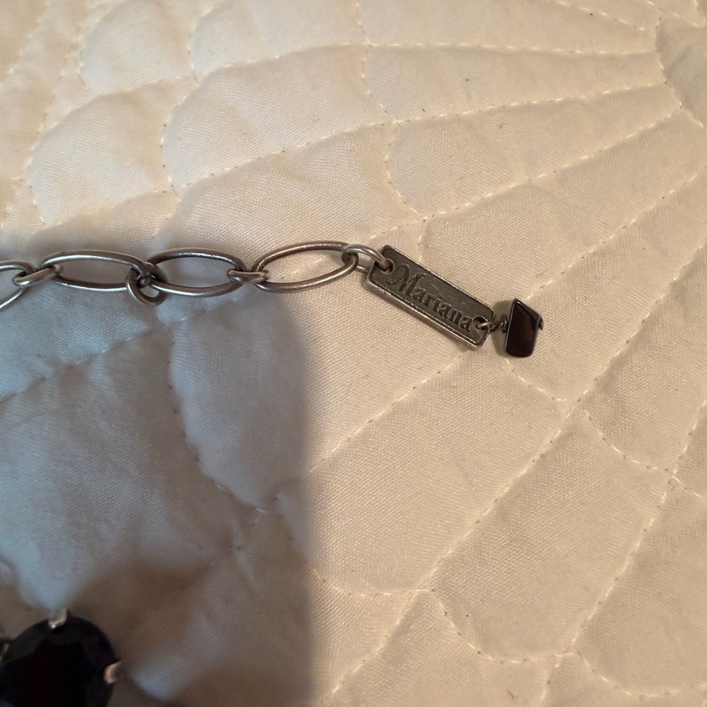 Mariana Black and Silver Crystal Necklace - Picture 4 of 6